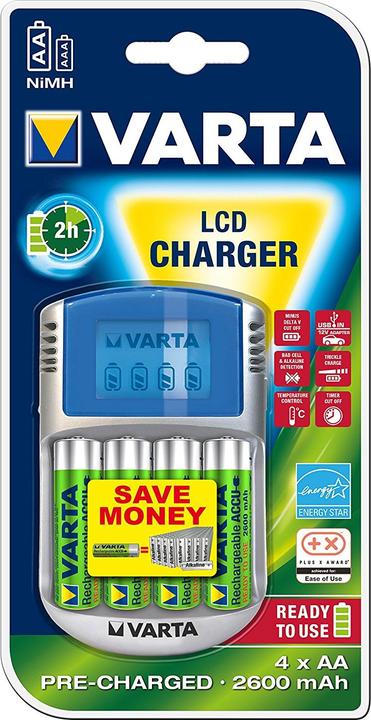 Produktbild Varta LCD Charger (1 Stk., AAA, AA, 2600 mAh, Ladegerät ohne Akku)