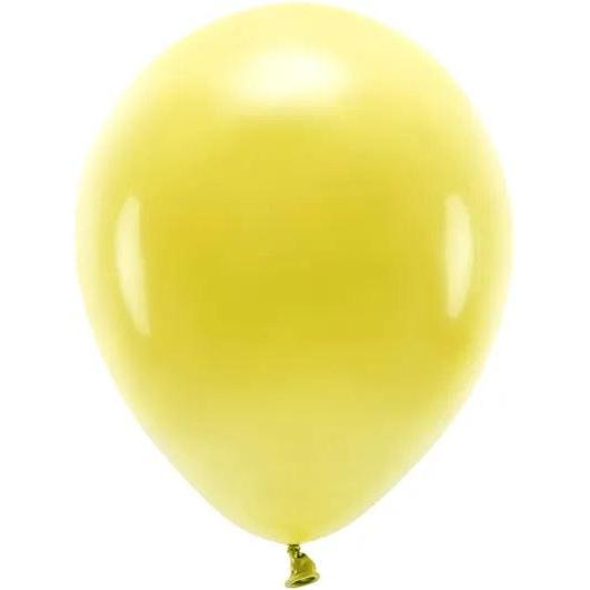 Partydeco Luftballons gelb metallisiert Eco