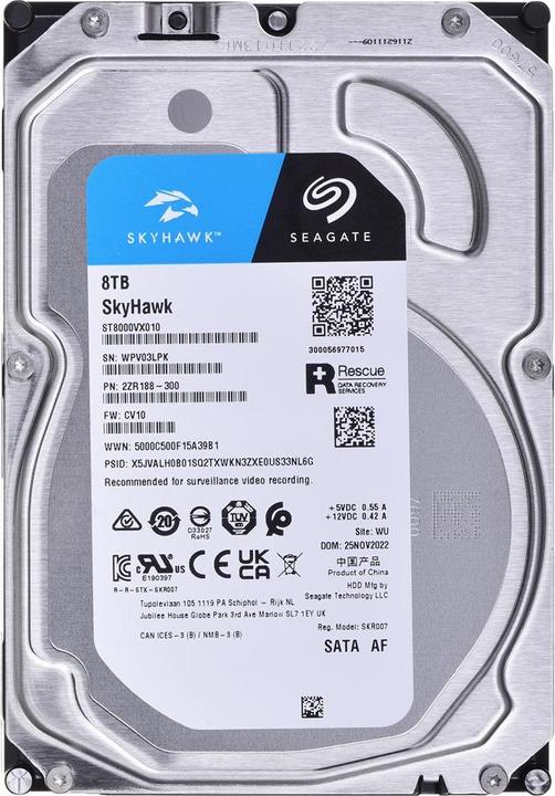 Immagine prodotto Seagate SkyHawk (8 TB, 3.5", CMR)