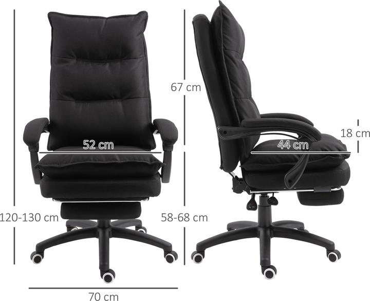 Produktbild Vinsetto Bürostuhl mit Massagefunktion (50 - 68 cm)