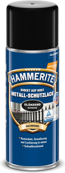 Hammerite Metal protection spray (400 ml, Black)