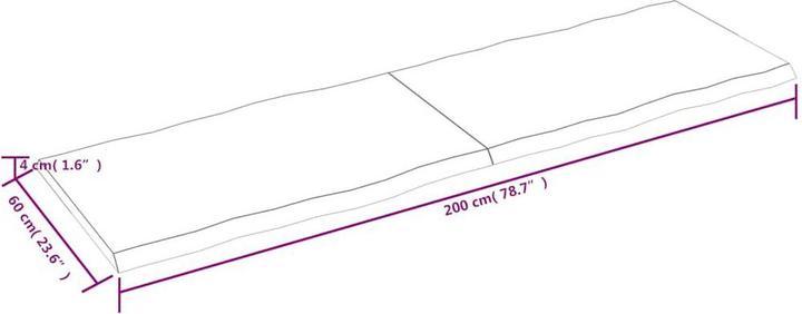 Image du produit vidaXL Tischplatte (200 x 60 cm)