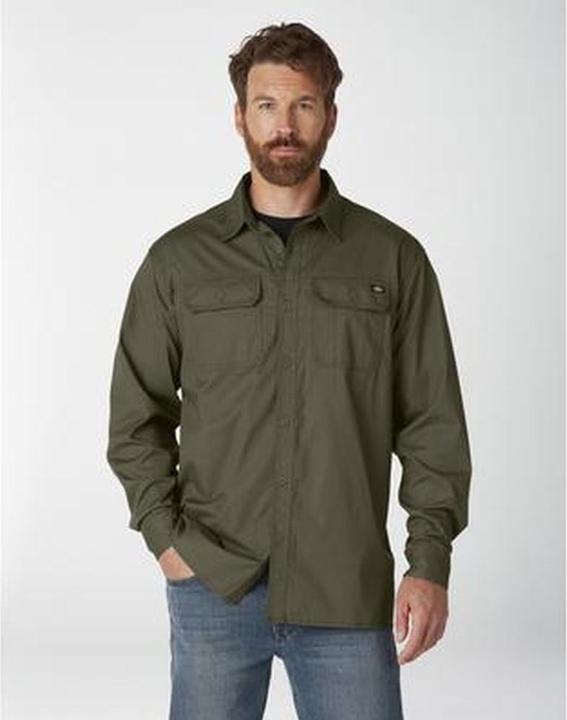 Immagine prodotto Dickies Camicia a Maniche Lunghe con Collo alla Coreana in Denim Flex (M)