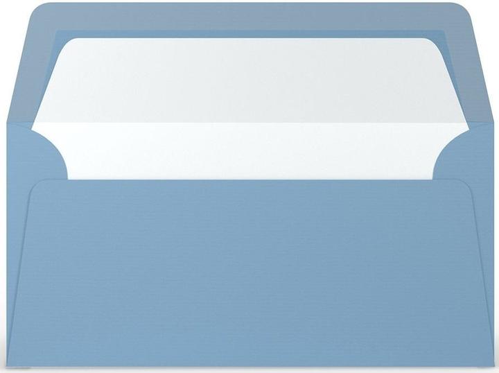 Actual product image Rössler Envelope DL SF d'blue ribbed (110 x 220 mm, dl, 5x)