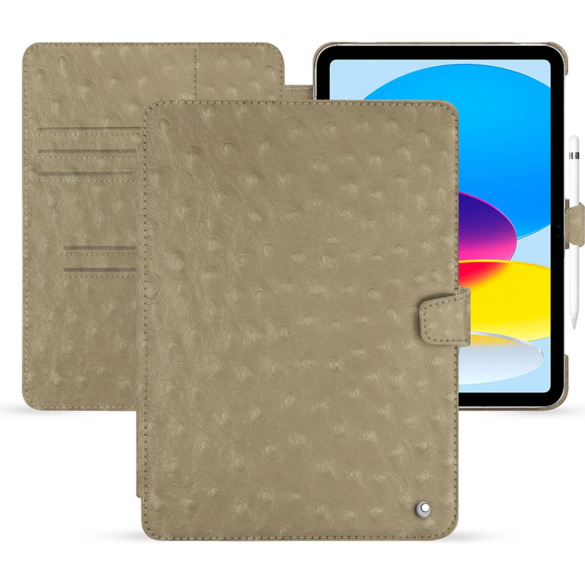 Noreve Lederschutzhülle Apple iPad (2022) (iPad 2022 (10. Gen)), Tablet Hülle, Beige