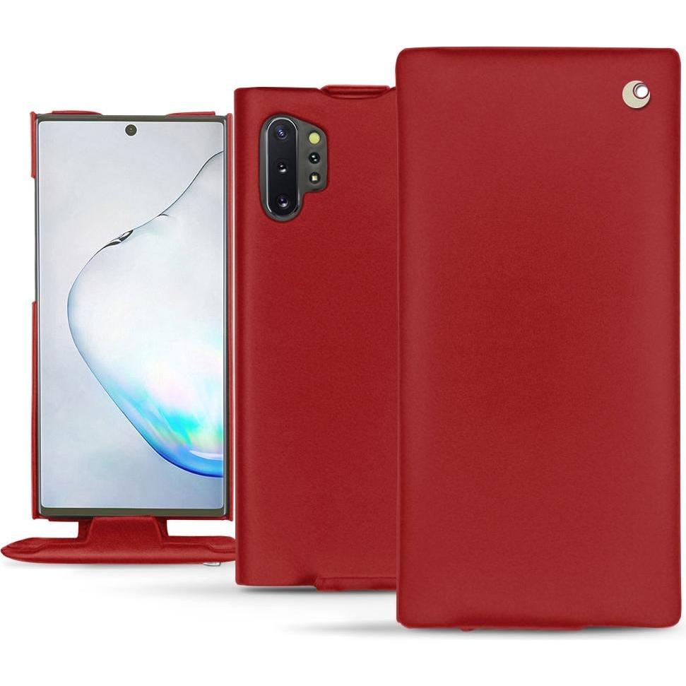 Noreve Lederschutzhülle vertikal (Samsung Galaxy Note 10+), Smartphone Hülle, Rot
