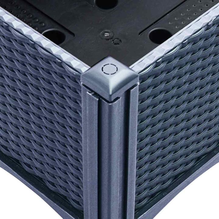 Image du produit vidaXL Bac à plantes avec treillis PP