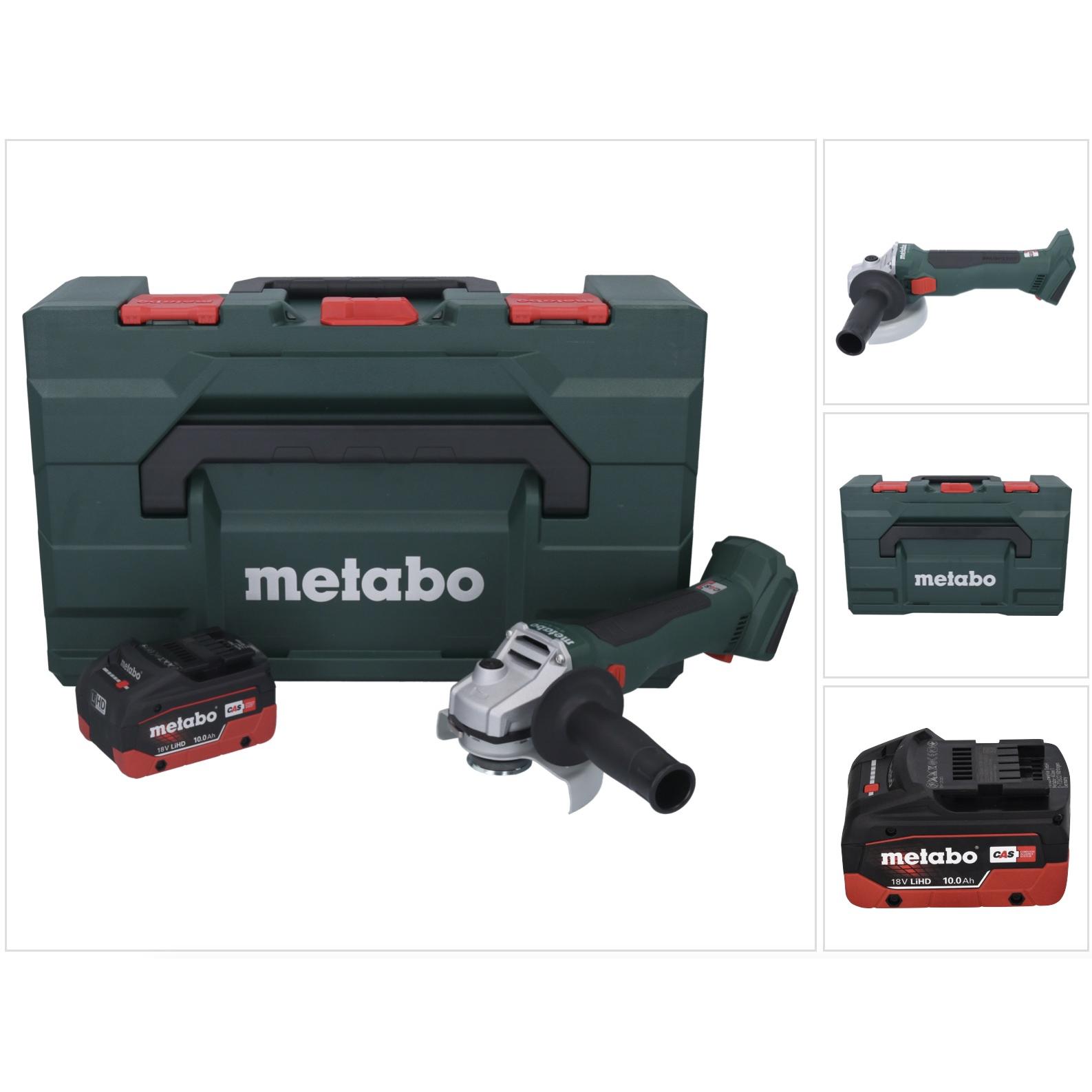 Metabo, Winkelschleifer, W 18 L BL 9-125 Akku Winkelschleifer 18 V 125 mm Brushless + 1x Akku 10,0 Ah + metaBOX - ohn (1...