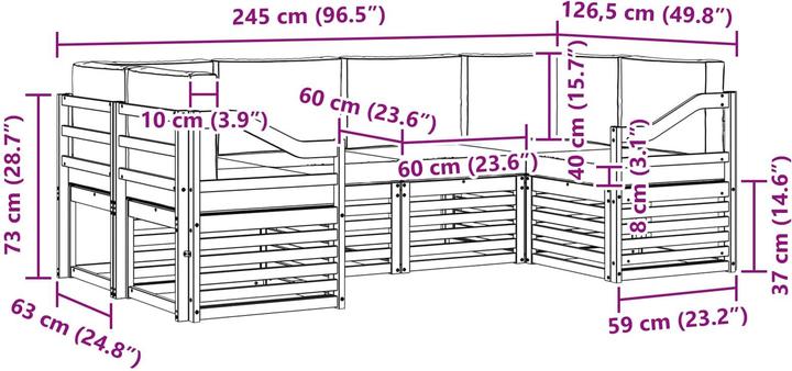 Produktbild vidaXL Outdoor-Sofa