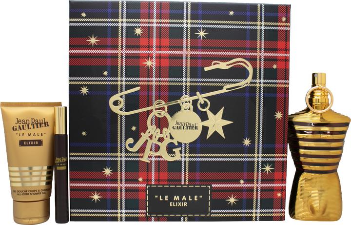 Image du produit Gaultier Le Male Elixir Eau De Parfum 125ml Eau De Parfum 10ml Shower Gel 75ml (Coffret de parfum)