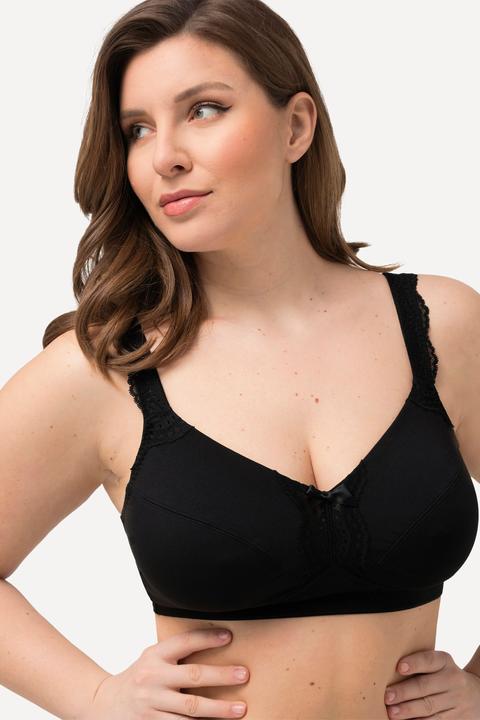 Produktbild Ulla Popken Soft-BH, Spitzendetail, ohne Bügel, Cup C - E (115 D)