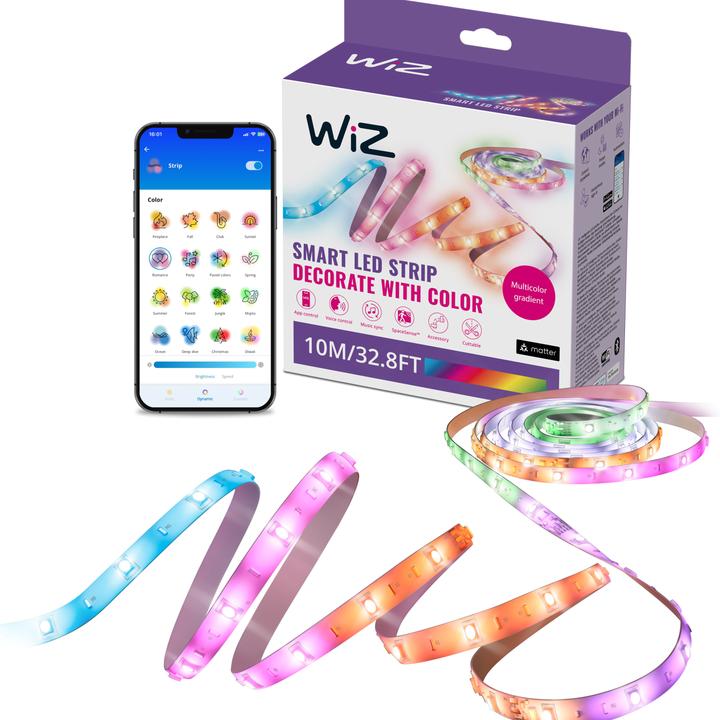 WiZ RGBIC LED strip 10m (5+5) Type-C (Multicolore, 1000 cm, Intérieur)