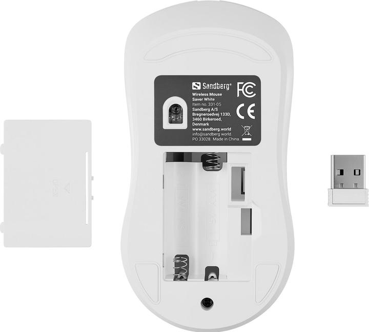 Actual product image Sandberg Wireless Mouse Saver White (Wireless)