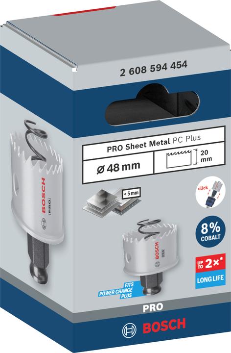 Produktbild Bosch Professional Zubehör PRO Sheet Metal PC Plus Lochsäge, 48 mm (48 Millimeter)