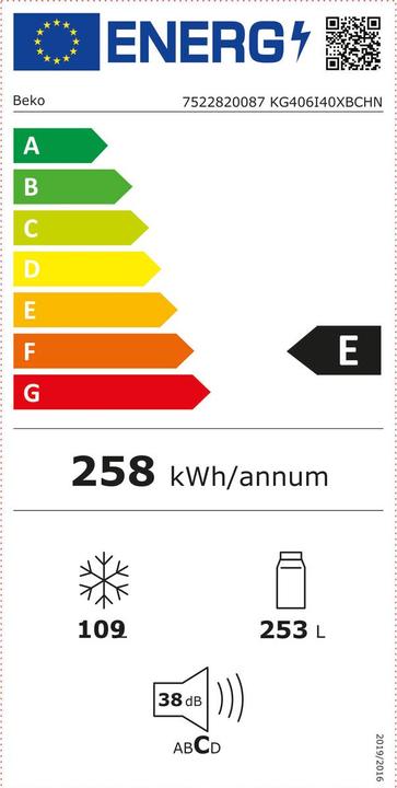 Energy Label Beko KG406I40XBCHN (362 l)