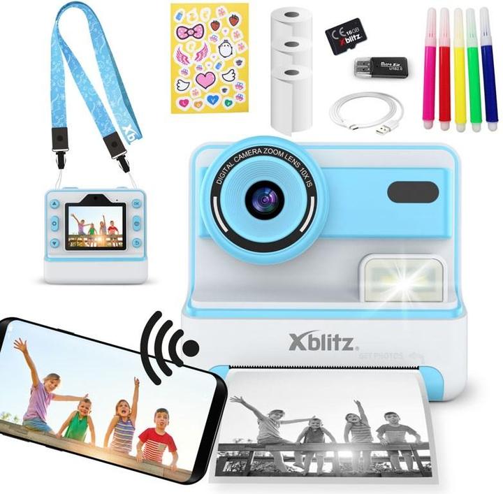 Produktbild Xblitz FLASH BLUE Sofortbildkamera mit Thermodrucker für Kinder