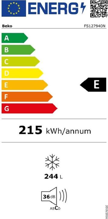 Energy Label Beko FS127940N (Stand-alone, 244 l)