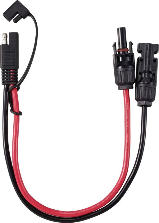 Image du produit Tru Components Solarstecker auf SAE Stecker Kabellänge 300 mm TC-12195644 Schwarz, Rot TRU COM (Fiche solaire)