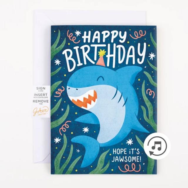 Actual product image Joker Greeting Endless music card Baby Shark Birthday -