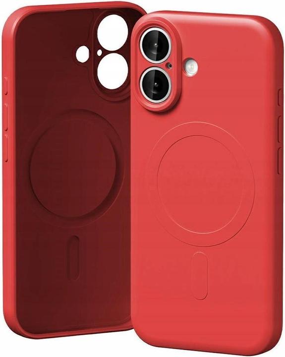 Actual product image Semi-Silicone MagSafe Case for iPhone 17 Red (Apple iPhone 17)