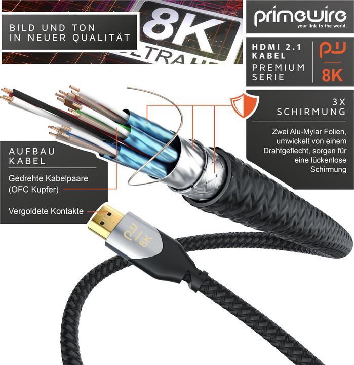 Produktbild Primewire HDMI – HDMI (5 m, HDMI, 2.1)