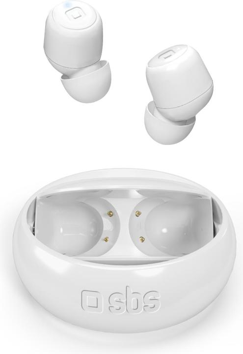 Immagine prodotto SBS Cuffie TWIN SPIN con stazione di ricarica da 350 mAh, bianco (6.50 h, Senza fili)