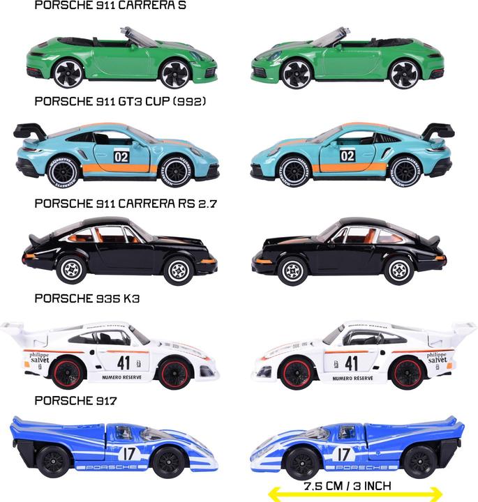 Produktbild Majorette Porsche 5 Pieces Giftpack