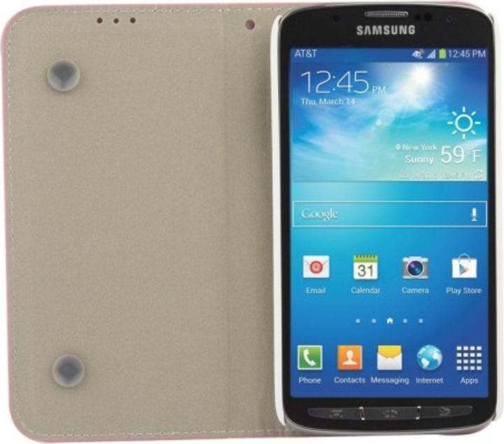 Produktbild König Design Schutzhülle Case (Flip Quer) für Handy Samsung Galaxy S4 Active GT I9295 Rosa (Samsung Galaxy S4 Active)