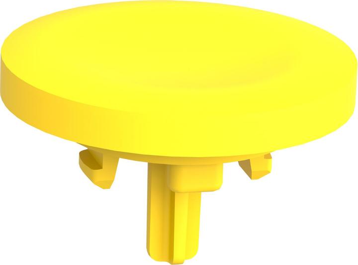Actual product image Schneider Electric Yellow plain cap for flush PUSHBUTTON