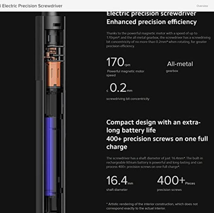 Image du produit Xiaomi Kit tournevis électrique de précision