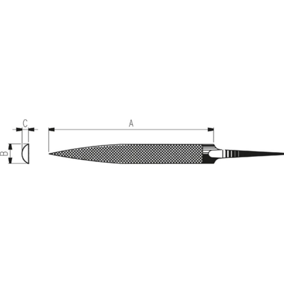 Thumbnail - Dick, Raspel + Feile, Präzisionshalbrundfeilen 125 mm Hieb 1 normale Fo (Hieb 1, 125 mm)