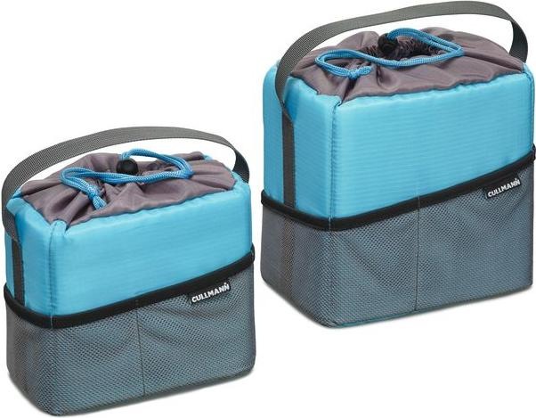 Produktbild Cullmann CAMERA CONTAINER (medium) cyan/grey, camera insert (Kamera Schultertasche)