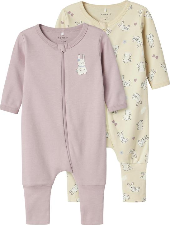 Produktbild Name it Nbfnightsuit 2p Zip Ff Sand Rabbit Noos (92)
