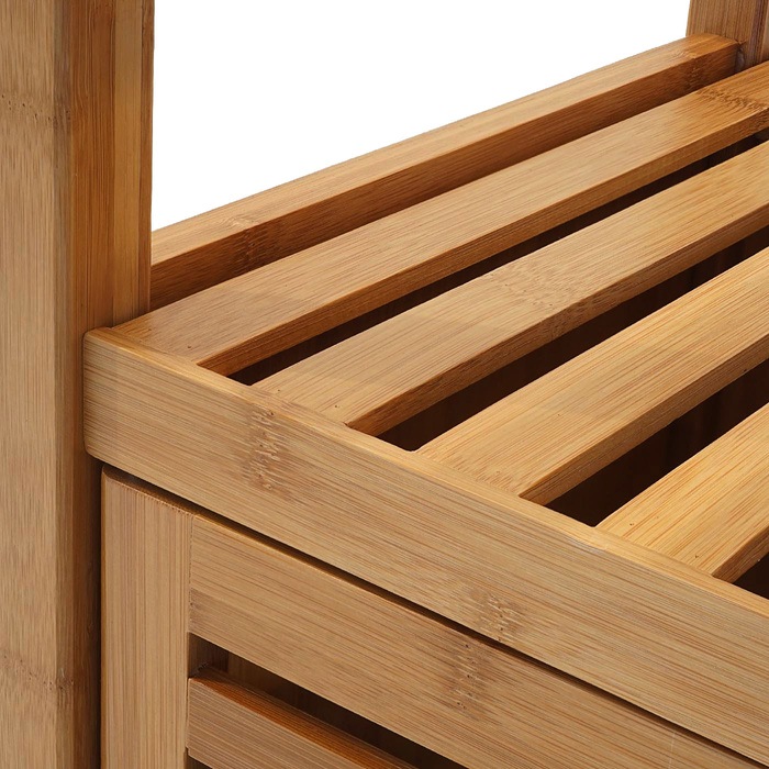 Produktbild Mendler Badezimmerset, Komplett Badezimmer Badmöbel Badset Badschrank mit Tür, Bambus