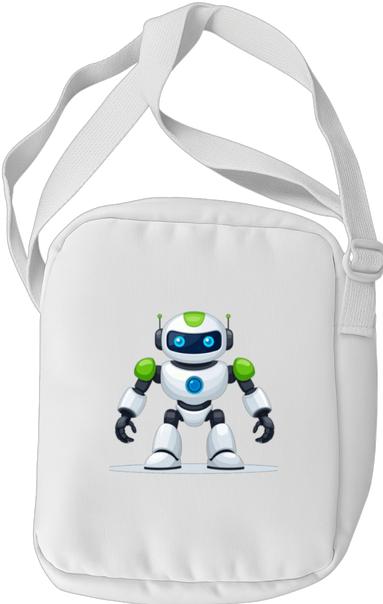 Produktbild Bügelbilder Schulrucksack-Set Comic Roboter Think