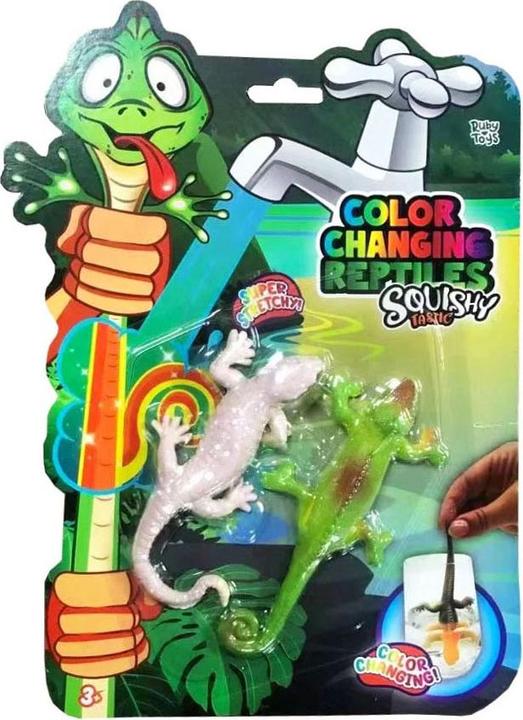 Actual product image Ruby Toys Squishy Tastic colour changing reptiles