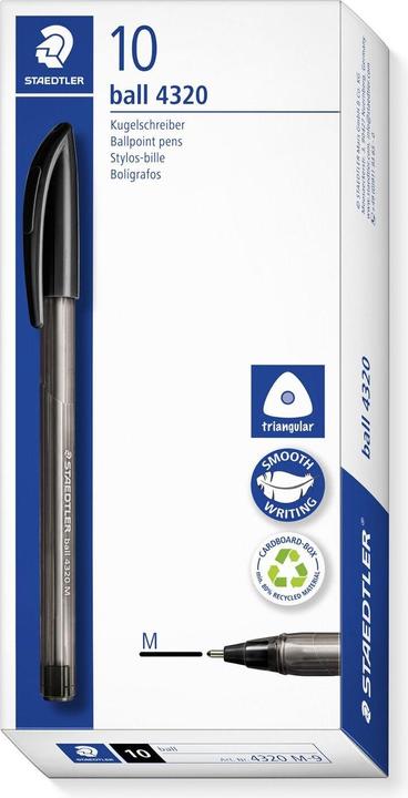 Image du produit Staedtler Bille de stylo à bille 4320 M noir (Noir, 10x)