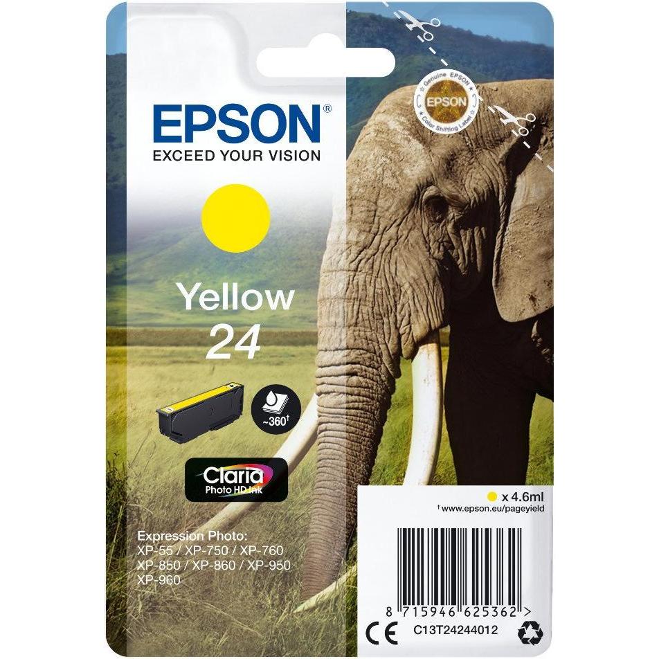 Thumbnail - Epson, Druckerpatrone, C13T24244012 Elefant Gelb (M)