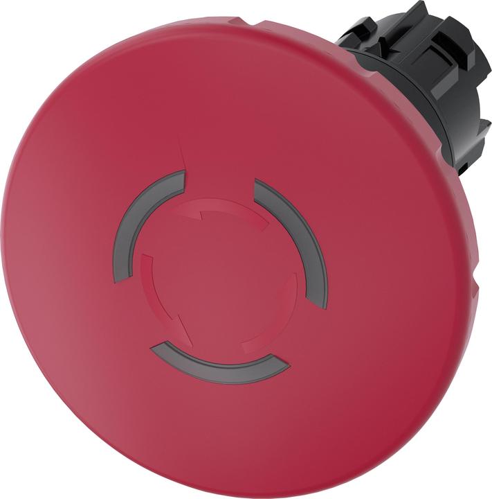 Actual product image Siemens Emergency stop mushroom pushbutton illuminated 22mm round red 60mm