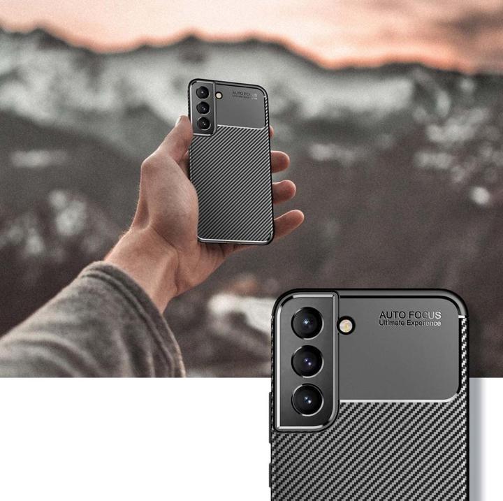 Actual product image Screenguard Samsung Galaxy S22 Cover Carbon Design TPU Case (Samsung Galaxy S22+)