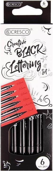 Immagine prodotto Cresco Set mit 6 SCHWARZEN Kalligraphie- und Schriftstiften (6x)