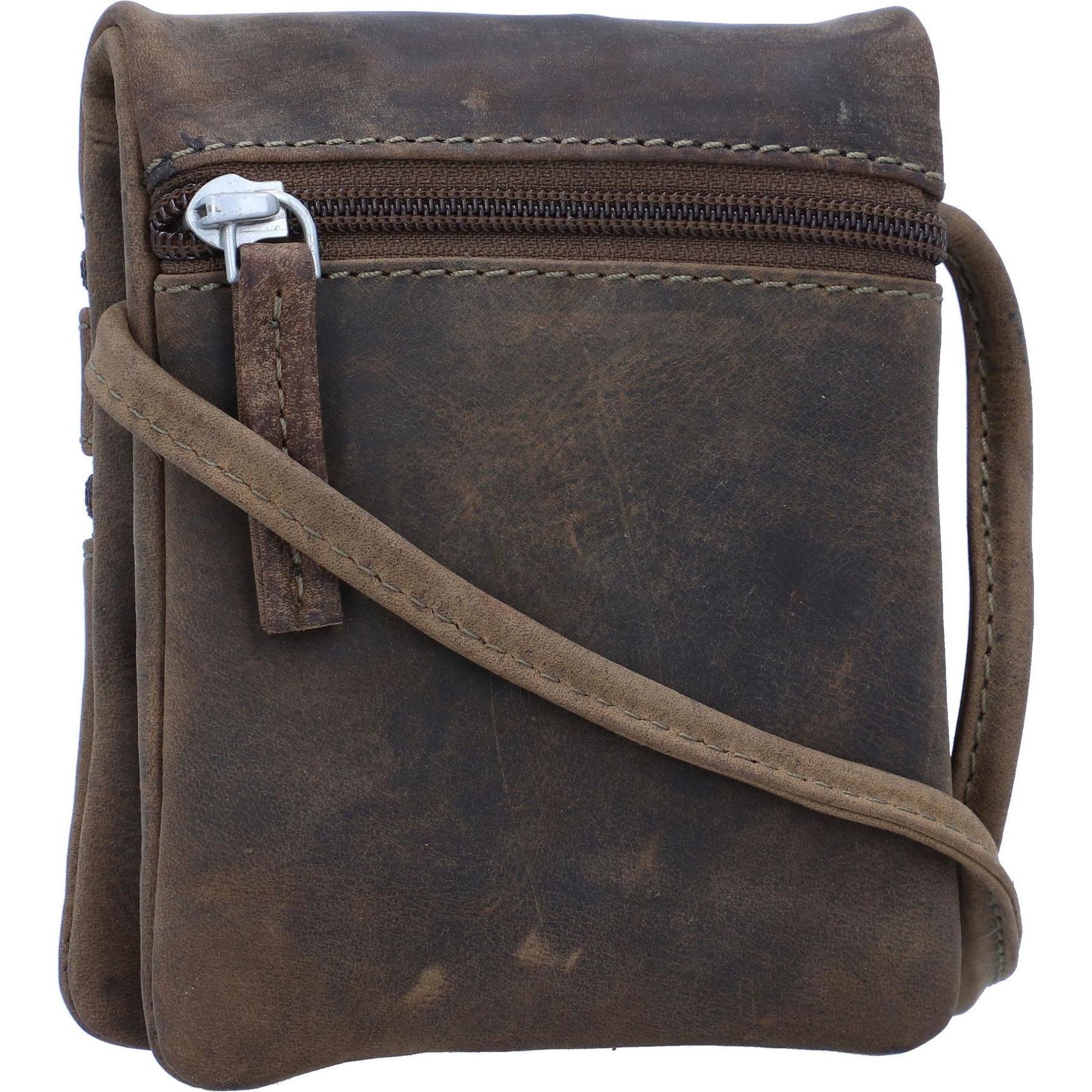 Thumbnail - Greenland Nature, Handtasche, Stone Umhängetasche Leder 12 cm, Grau