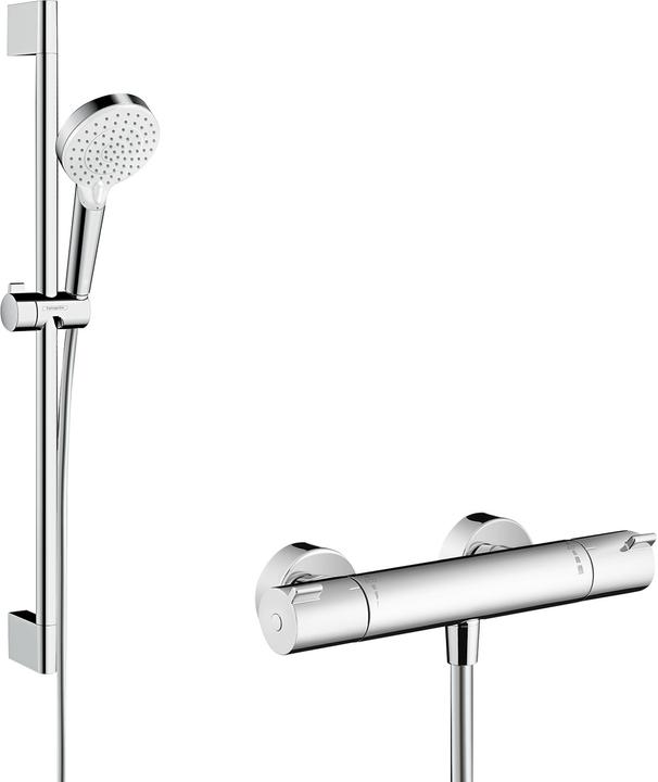 Produktbild hansgrohe HG Br.set CROMETTA ECOSTAT 1001 CL COMBI Brausestange 650mm weiss/chrom