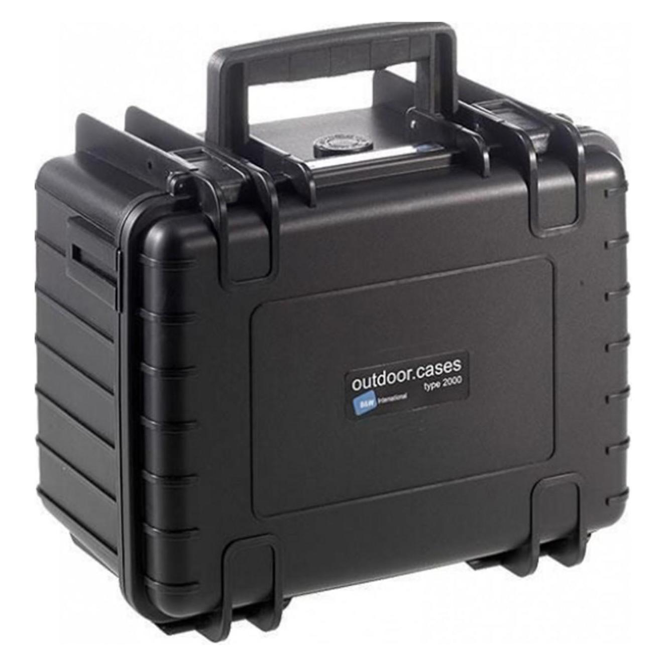 B&W International Outdoor Case Type 2000 avec compartiments (Mallette photo, 7 l), Housse pour appareil photo, Noir