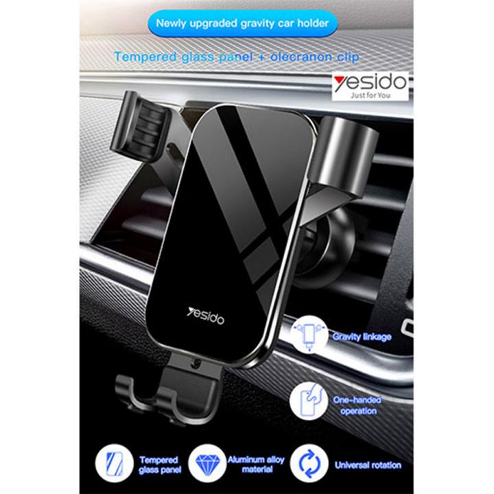 Produktbild Yesido - Car Holder (C87) - Gravity Grip for Air Vent - Black