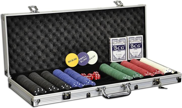 Immagine prodotto Sonlex Pokerkoffer Set mit 500 Chips und Zubehör (Tedesco)