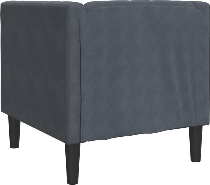 Image du produit VidaXL Chesterfield Fauteuil lounge Fauteuil club Canapé Fauteuil rembourré Gris foncé