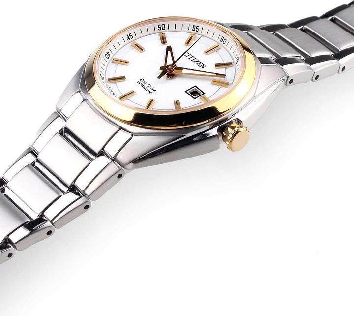 Actual product image Citizen EW2214-52A Eco-Drive Super Titanium Ladies 34mm 10ATM (Analogue wristwatch, 34 mm)