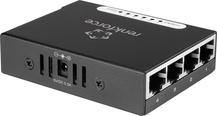 Produktbild Renkforce 5 Port 10/100 Metall-Switch mini mit USB-Stromversorgung (5 Ports)