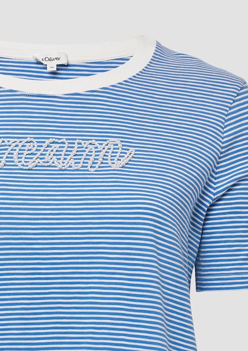 Produktbild S.Oliver T-Shirt Streifenshirt mit Schmuckperlen (48)